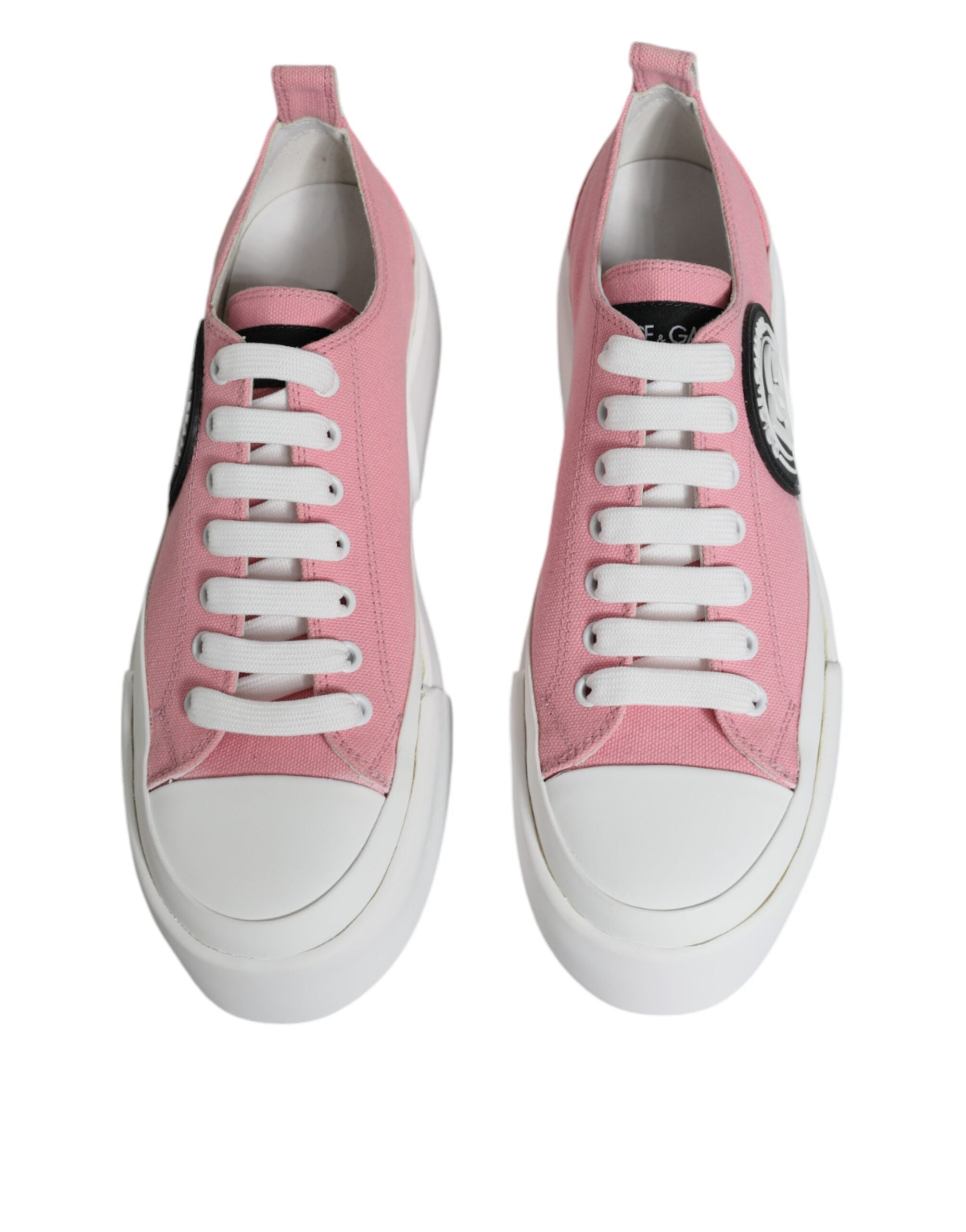 Dolce & Gabbana Pink White Canvas Logo Low Top Sneakers Shoes -   -  Dolce & Gabbana. Dolce & Gabbana Pink White Canvas Logo Low Top Sneakers Shoes -   -  Dolce & Gabbana.