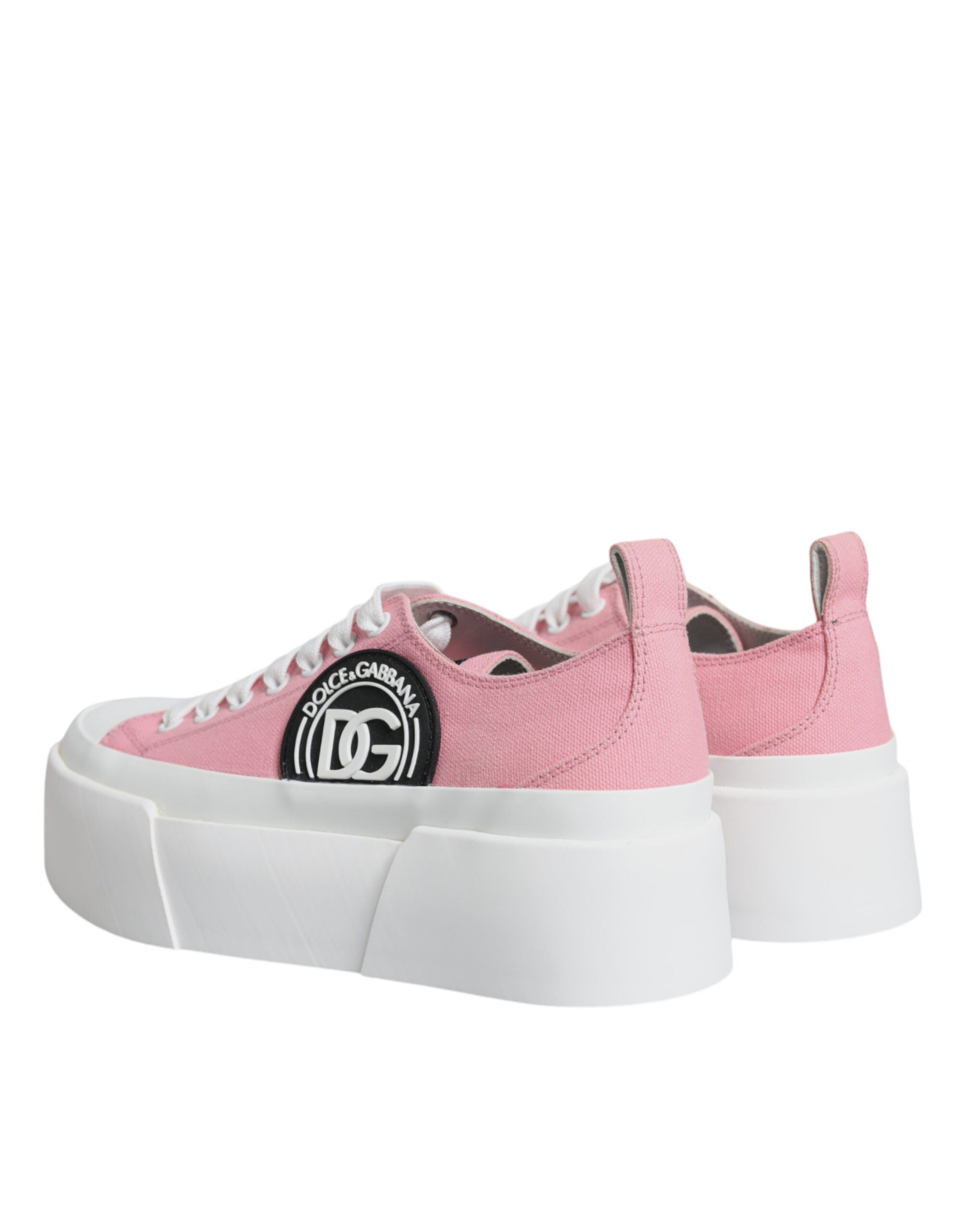 Dolce & Gabbana Pink White Canvas Logo Low Top Sneakers Shoes -   -  Dolce & Gabbana. Dolce & Gabbana Pink White Canvas Logo Low Top Sneakers Shoes -   -  Dolce & Gabbana.