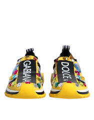 Dolce & Gabbana Yellow Sorrento Crystals Low Top Sneakers Shoes -   -  Dolce & Gabbana.