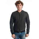 Roberto Pepe Luxury Gray Lambskin Men's Jacket -   -  Roberto Pepe Luxury.