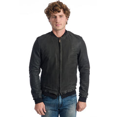 Roberto Pepe Luxury Gray Lambskin Men's Jacket -   -  Roberto Pepe Luxury.