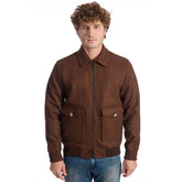 Roberto Pepe Luxury Brown Wool Men Jacket -   -  Roberto Pepe Luxury.