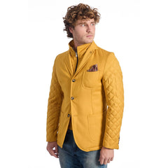 Roberto Pepe Luxury Yellow Wool Men Jacket -   -  Roberto Pepe Luxury.