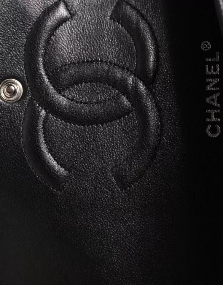 Chanel Black Caviar Medium Classic Double Flap Shoulder Quilted Silver Bag -  Luxury Shoulder Bag for Women -  Chanel. Chanel Black Caviar Medium Classic Double Flap Shoulder Quilted Silver Bag -  Luxury Shoulder Bag for Women -  Chanel.