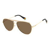 Polaroid Gold Stainless Steel Sunglasses -  Unisex, Sunglasses -  Polaroid.