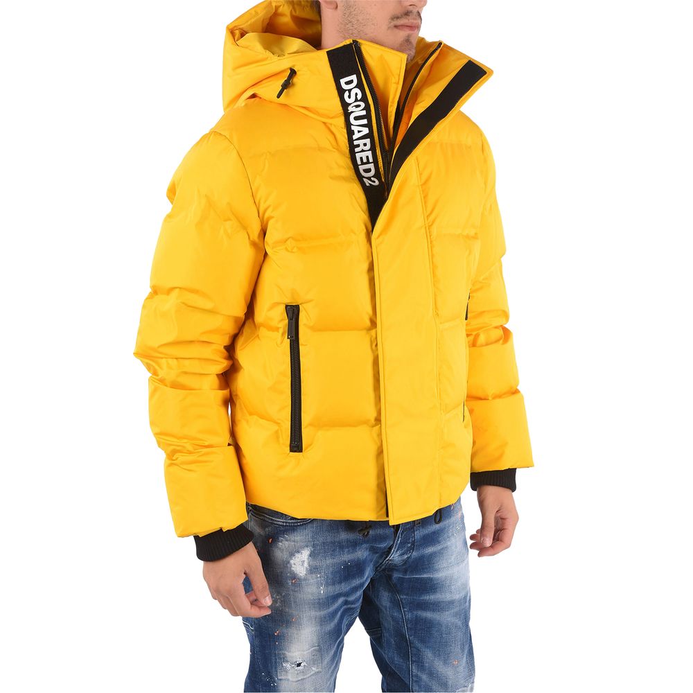 Dsquared² Yellow Nylon Men's Down Jacket -   -  Dsquared².