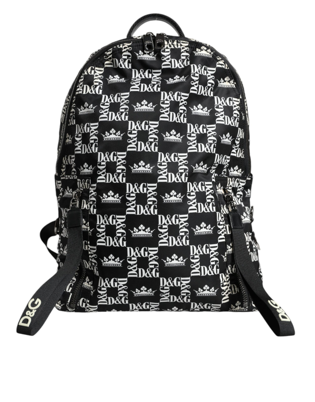 Dolce & Gabbana Black White DG Crown Logo Nylon Backpack Bag -   -  Dolce & Gabbana.