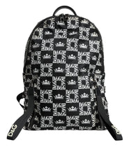 Dolce & Gabbana Black White DG Crown Logo Nylon Backpack Bag -   -  Dolce & Gabbana.