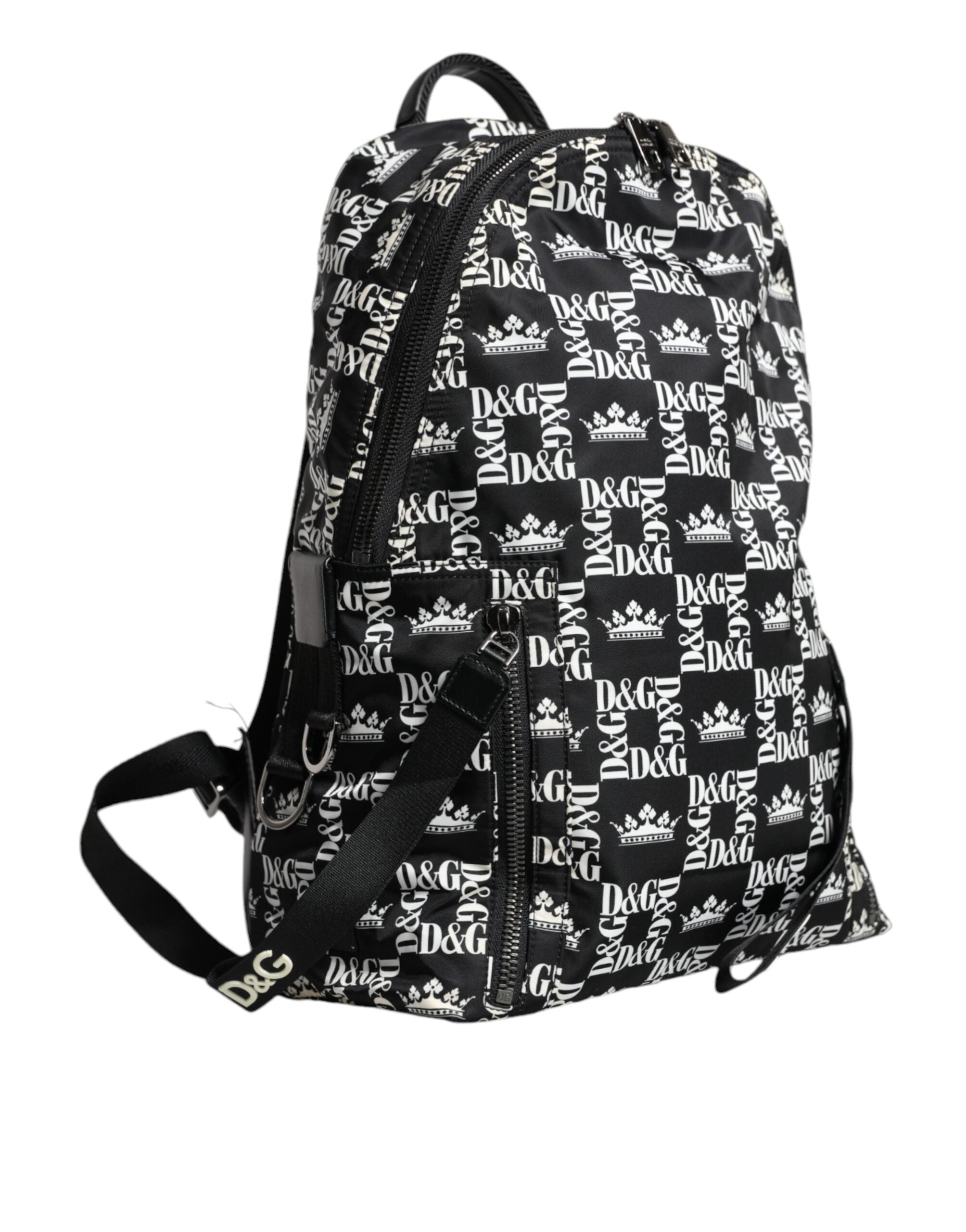 Dolce & Gabbana Black White DG Crown Logo Nylon Backpack Bag -   -  Dolce & Gabbana. Dolce & Gabbana Black White DG Crown Logo Nylon Backpack Bag -   -  Dolce & Gabbana.