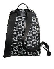 Dolce & Gabbana Black White DG Crown Logo Nylon Backpack Bag -   -  Dolce & Gabbana.