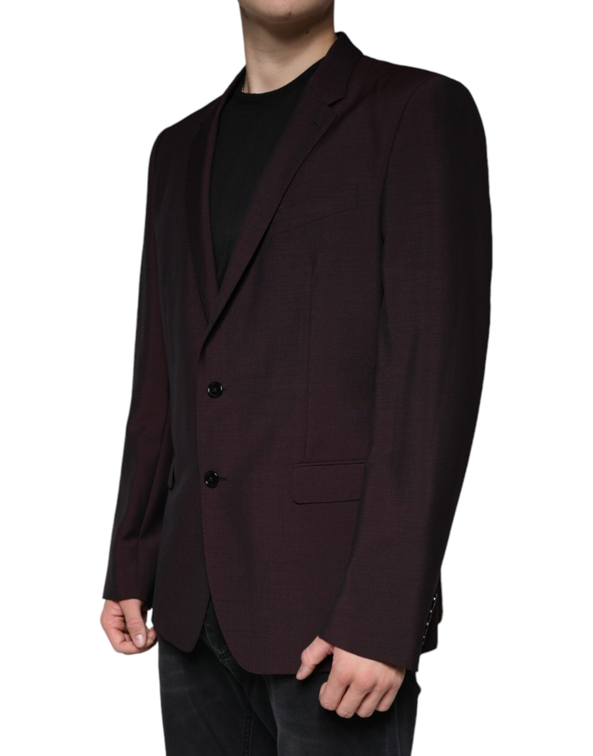 Dolce & Gabbana Bordeaux Wool Single Breasted Dress Blazer -   -  Dolce & Gabbana. Dolce & Gabbana Bordeaux Wool Single Breasted Dress Blazer -   -  Dolce & Gabbana.