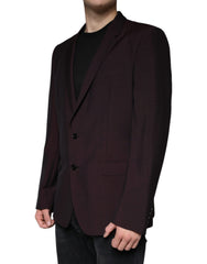 Dolce & Gabbana Bordeaux Wool Single Breasted Dress Blazer -   -  Dolce & Gabbana.