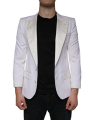 Dolce & Gabbana Off White Wool Single Breasted Dress Blazer -   -  Dolce & Gabbana.