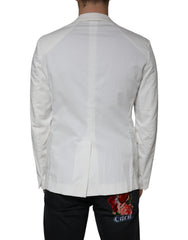 Dondup White Single Breasted One Button Dress Formal Blazer -   -  Dondup.