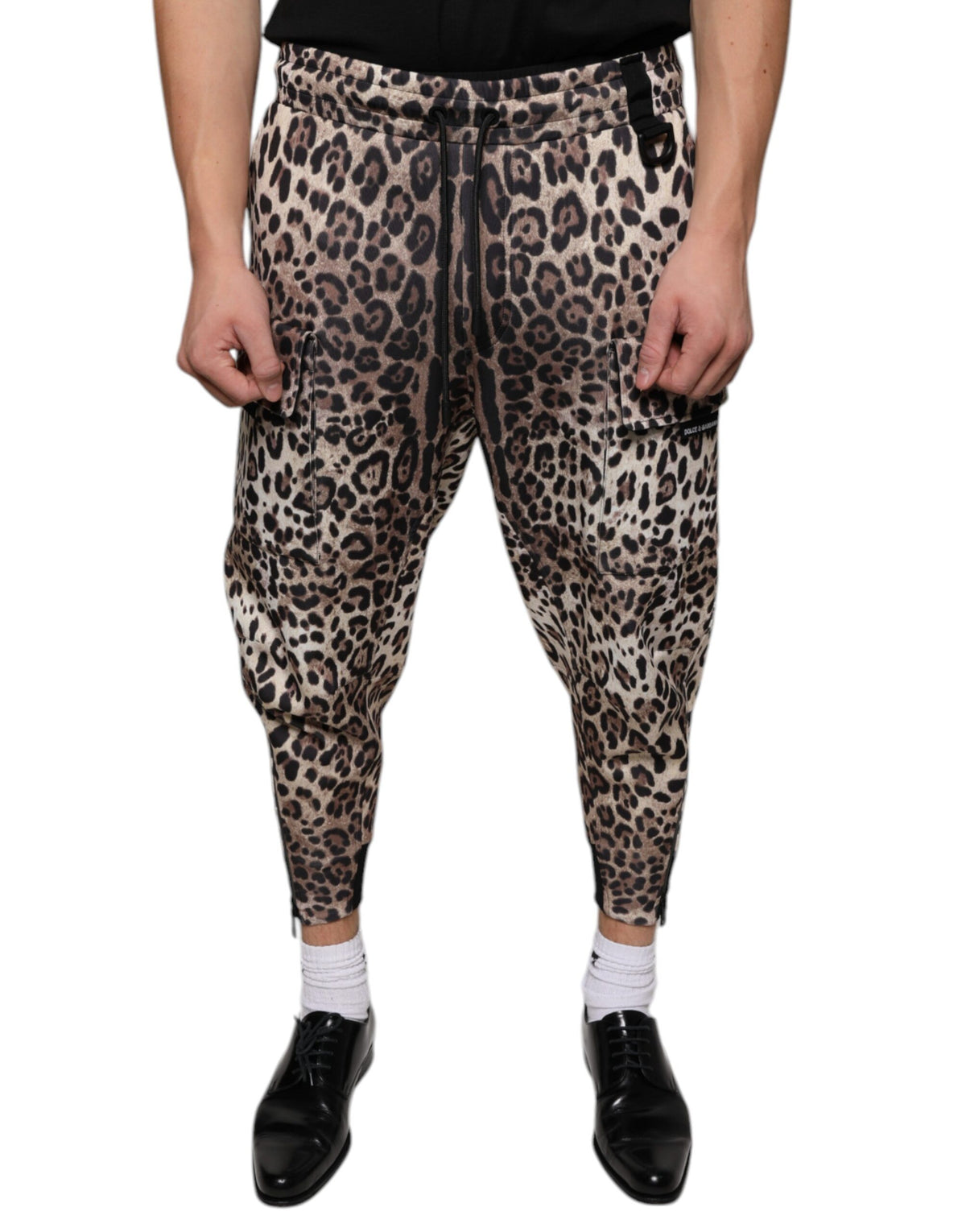Dolce & Gabbana Brown Leopard Polyester Jogger Pants -   -  Dolce & Gabbana.