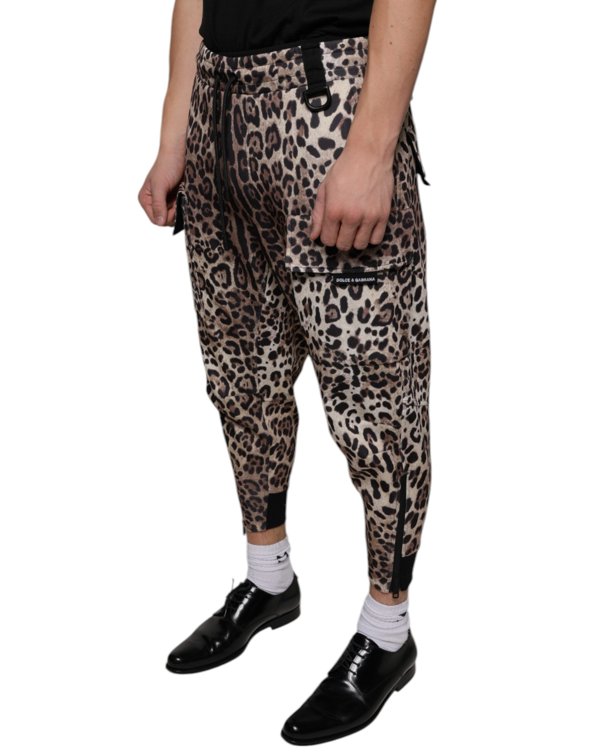 Dolce & Gabbana Brown Leopard Polyester Jogger Pants -   -  Dolce & Gabbana. Dolce & Gabbana Brown Leopard Polyester Jogger Pants -   -  Dolce & Gabbana.