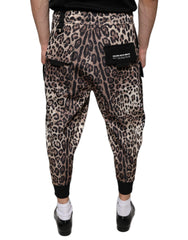 Dolce & Gabbana Brown Leopard Polyester Jogger Pants -   -  Dolce & Gabbana.