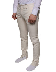 Dolce & Gabbana Off White Chino Wool Skinny Pants - - Dolce & Gabbana.
