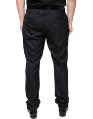 Dolce & Gabbana Black Wool Skinny Dress Formal Pants - - Dolce & Gabbana.