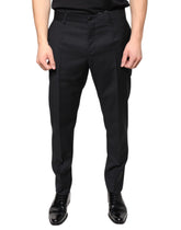 Dolce & Gabbana Black Wool Skinny Men Dress Pants -   -  Dolce & Gabbana.