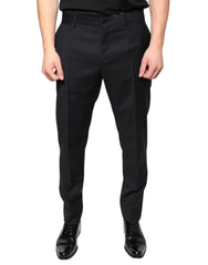 Dolce & Gabbana Black Wool Skinny Men Dress Pants -   -  Dolce & Gabbana.