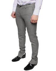 Dolce & Gabbana Gray Check Tartan Wool Skinny Pants - - Dolce & Gabbana.