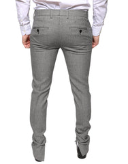 Dolce & Gabbana Gray Check Tartan Wool Skinny Pants - - Dolce & Gabbana.