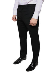 Dolce & Gabbana Black Wool Skinny Men Dress Pants - - Dolce & Gabbana.