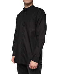 Dolce & Gabbana Black Cotton Button Down Men Casual Shirt - - Dolce & Gabbana.