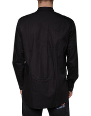 Dolce & Gabbana Black Cotton Button Down Men Casual Shirt - - Dolce & Gabbana.