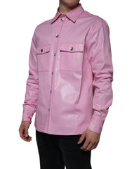Dolce & Gabbana Pink Cotton Collared Button Down Shirt - - Dolce & Gabbana.