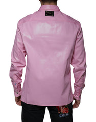 Dolce & Gabbana Pink Cotton Collared Button Down Shirt - - Dolce & Gabbana.
