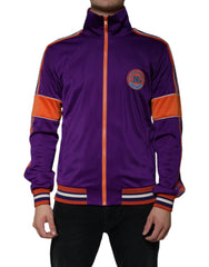 Dolce & Gabbana Purple Polyester Full Zip Long Sleeve Sweater - - Dolce & Gabbana.