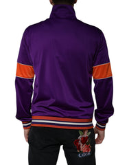 Dolce & Gabbana Purple Polyester Full Zip Long Sleeve Sweater - - Dolce & Gabbana.