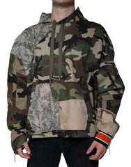 Dolce & Gabbana Multicolor Camouflage Hooded Sweatshirt Sweater - - Dolce & Gabbana.