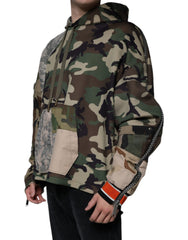 Dolce & Gabbana Multicolor Camouflage Hooded Sweatshirt Sweater - - Dolce & Gabbana.