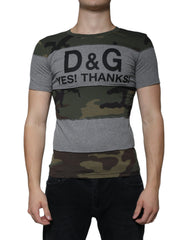 Dolce & Gabbana Multicolor Camouflage Cotton Crew Neck T-shirt - - Dolce & Gabbana.