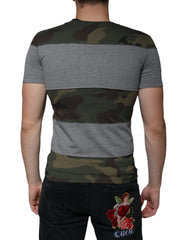 Dolce & Gabbana Multicolor Camouflage Cotton Crew Neck T-shirt - - Dolce & Gabbana.