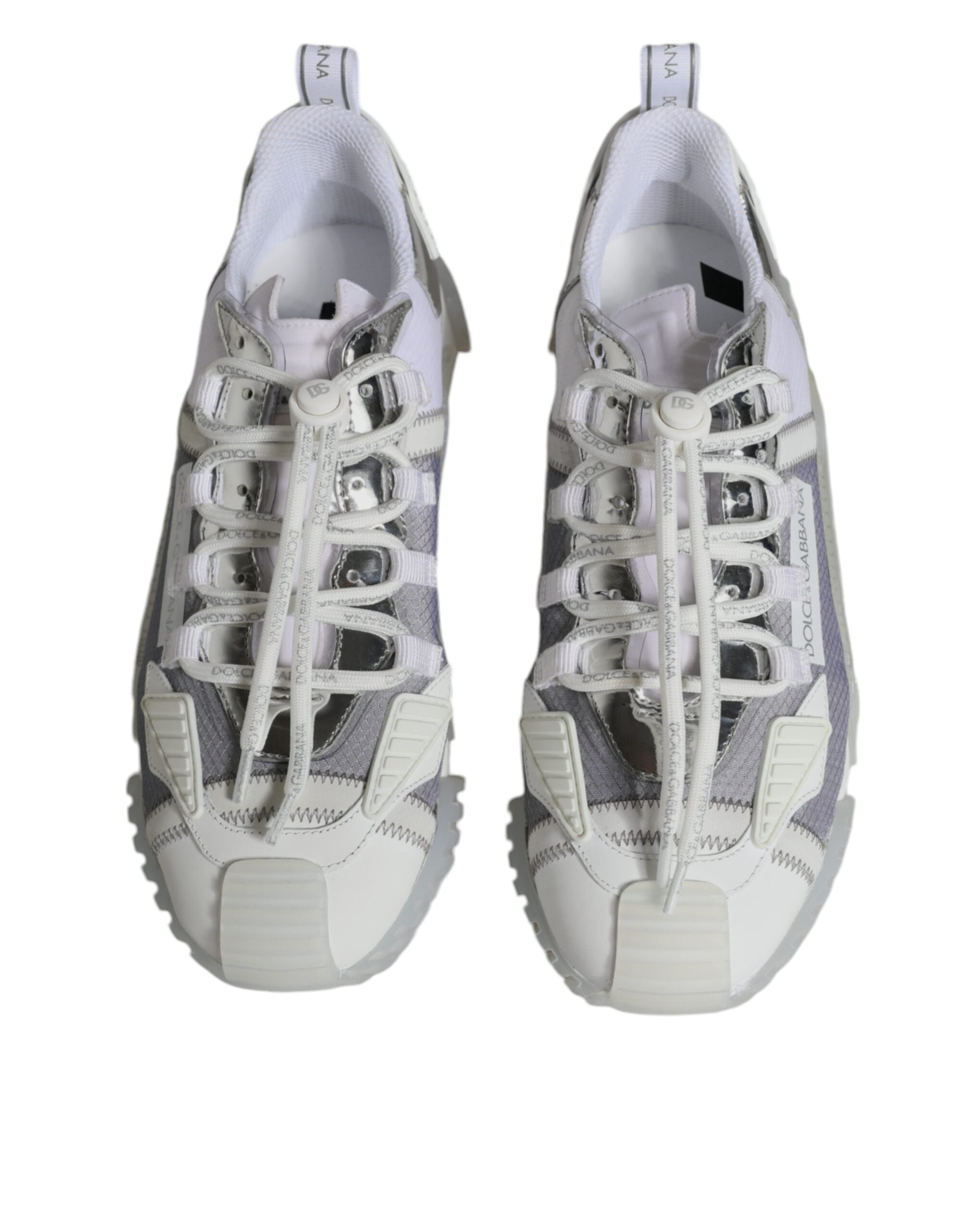 Dolce & Gabbana White Silver Low Top NS1 Sneakers Shoes -   -  Dolce & Gabbana. Dolce & Gabbana White Silver Low Top NS1 Sneakers Shoes -   -  Dolce & Gabbana.