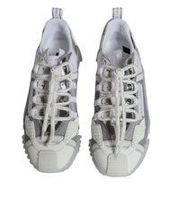 Dolce & Gabbana White Silver Low Top NS1 Sneakers Shoes -   -  Dolce & Gabbana.
