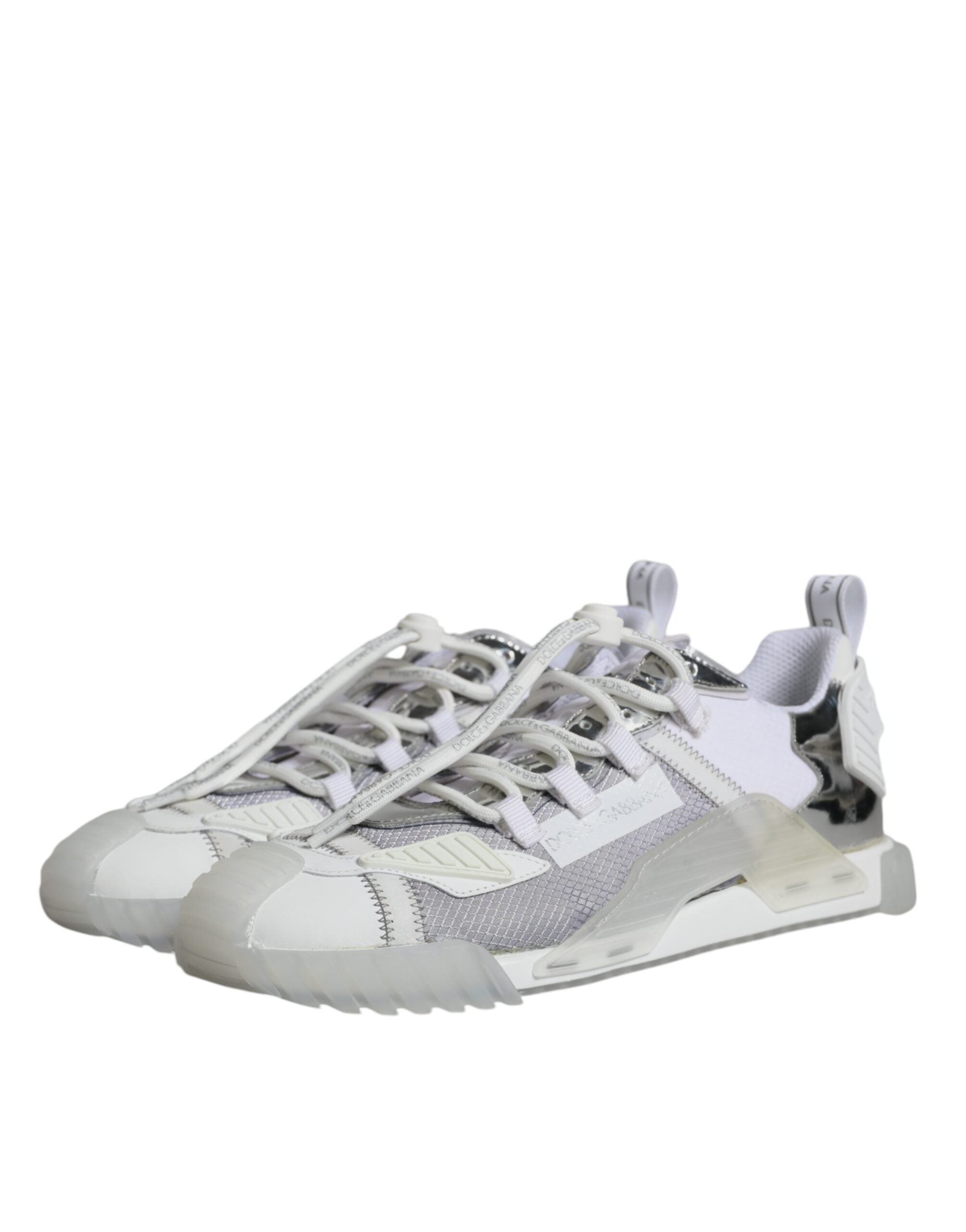 Dolce & Gabbana White Silver Low Top NS1 Sneakers Shoes -   -  Dolce & Gabbana. Dolce & Gabbana White Silver Low Top NS1 Sneakers Shoes -   -  Dolce & Gabbana.