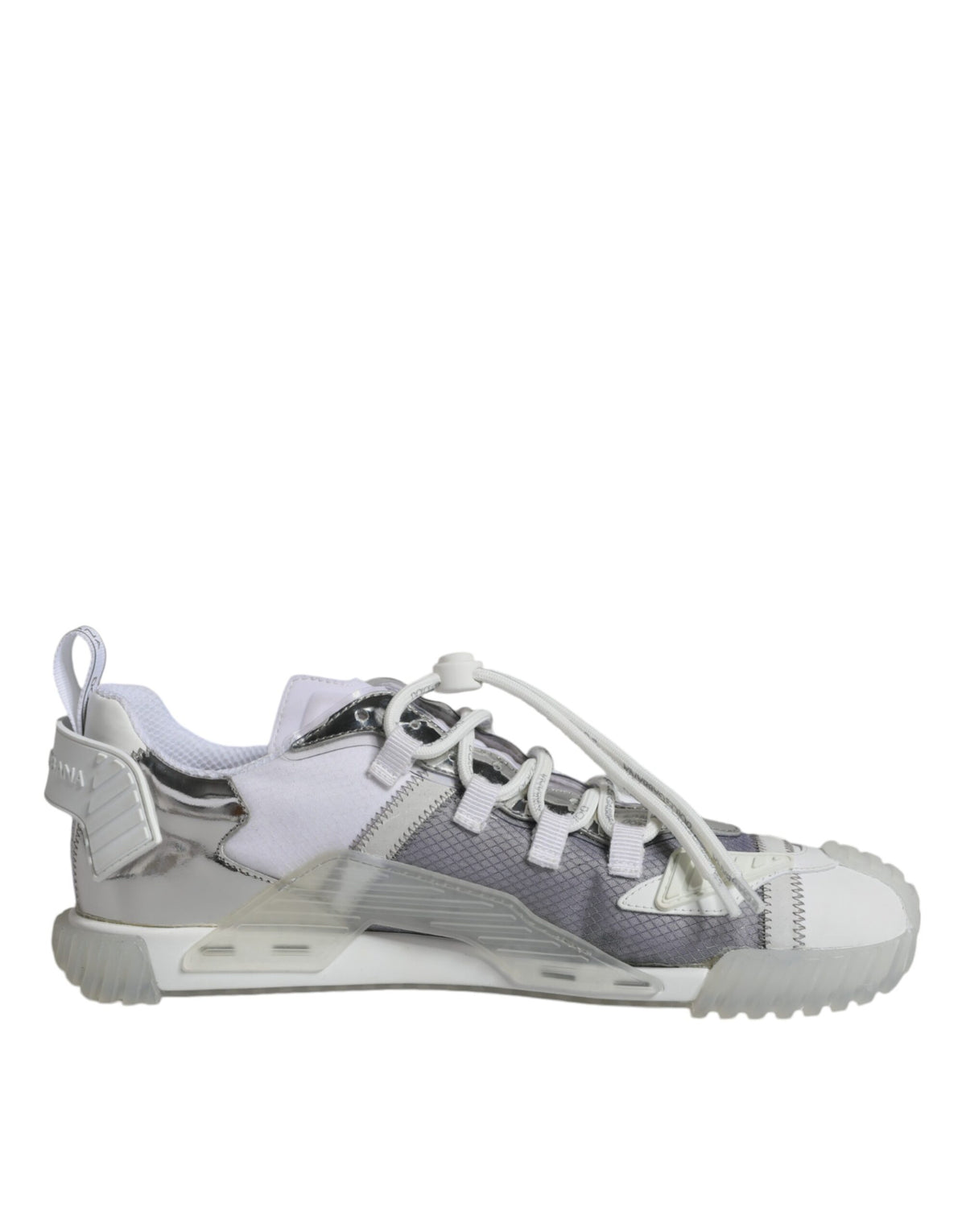 Dolce & Gabbana White Silver Low Top NS1 Sneakers Shoes -   -  Dolce & Gabbana.