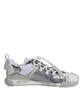 Dolce & Gabbana White Silver Low Top NS1 Sneakers Shoes -   -  Dolce & Gabbana.