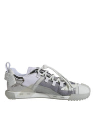 Dolce & Gabbana White Silver Low Top NS1 Sneakers Shoes -   -  Dolce & Gabbana.