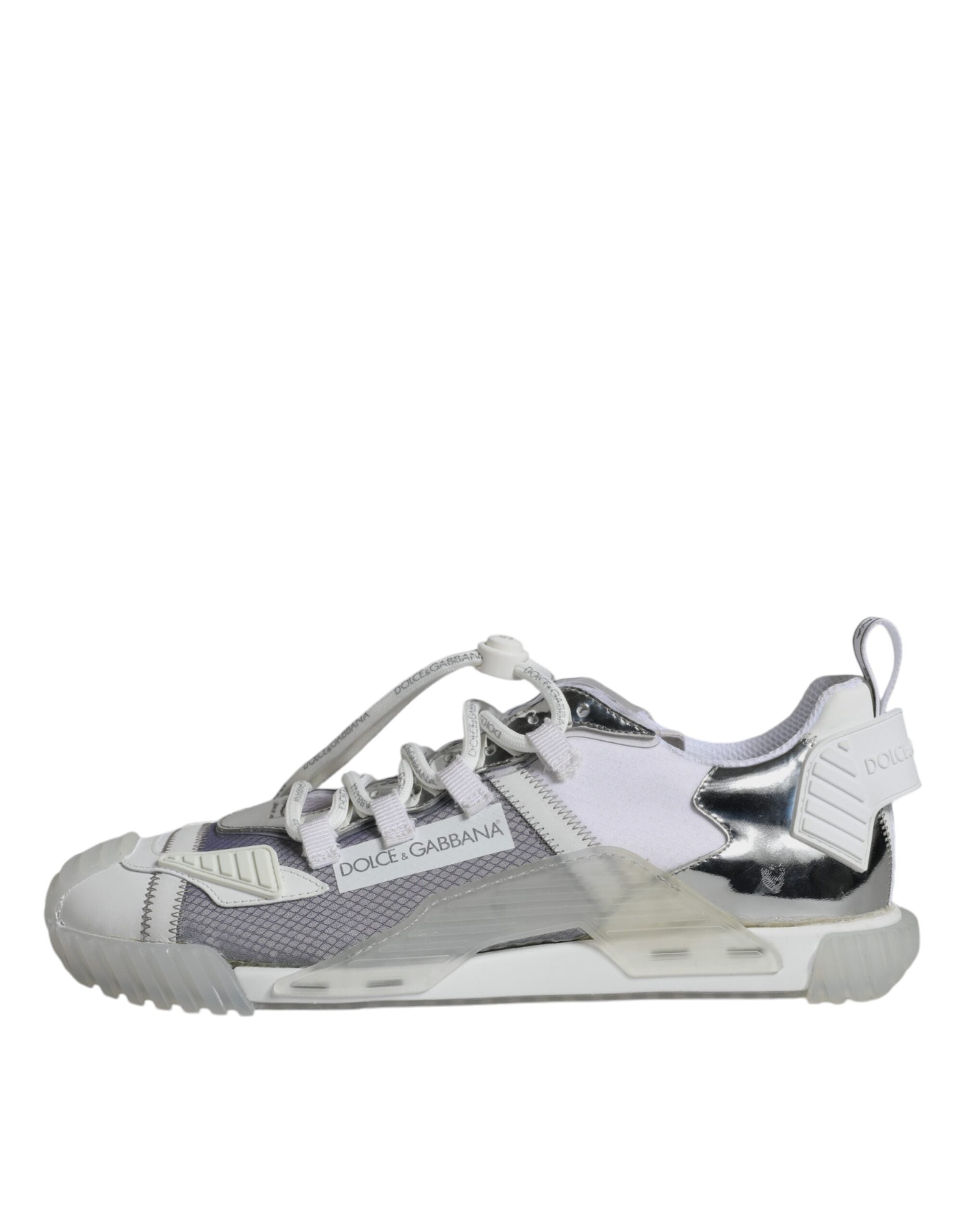 Dolce & Gabbana White Silver Low Top NS1 Sneakers Shoes -   -  Dolce & Gabbana. Dolce & Gabbana White Silver Low Top NS1 Sneakers Shoes -   -  Dolce & Gabbana.