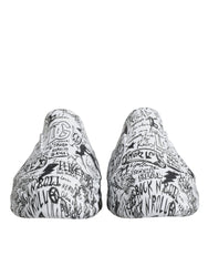Dolce & Gabbana White Black Graffiti Daymaster Sneakers Shoes -   -  Dolce & Gabbana.