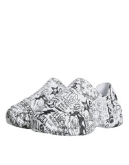Dolce & Gabbana White Black Graffiti Daymaster Sneakers Shoes -   -  Dolce & Gabbana.