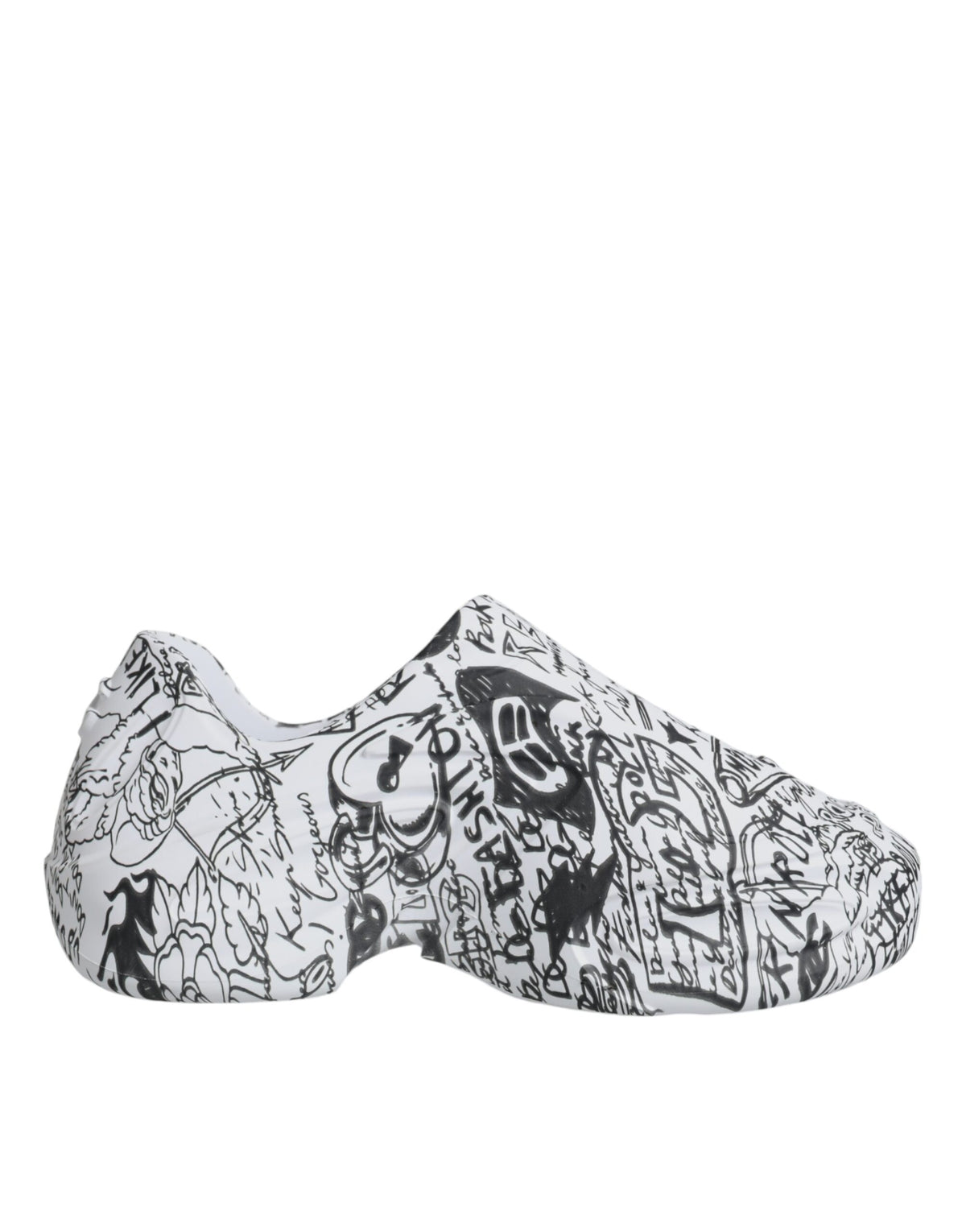 Dolce & Gabbana White Black Graffiti Daymaster Sneakers Shoes -   -  Dolce & Gabbana.