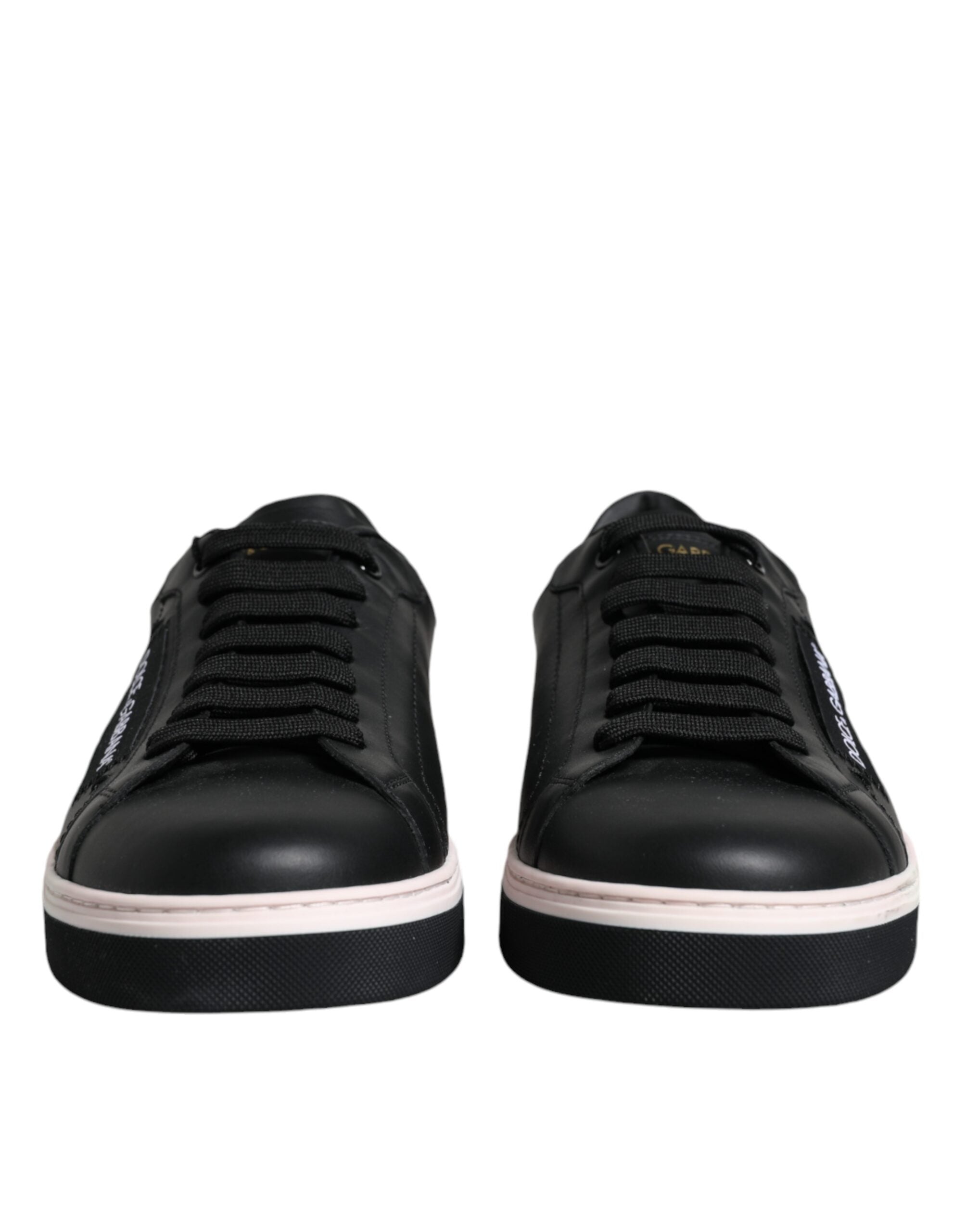 Dolce & Gabbana Black Leather Low Top Men Sneakers Shoes -   -  Dolce & Gabbana. Dolce & Gabbana Black Leather Low Top Men Sneakers Shoes -   -  Dolce & Gabbana.
