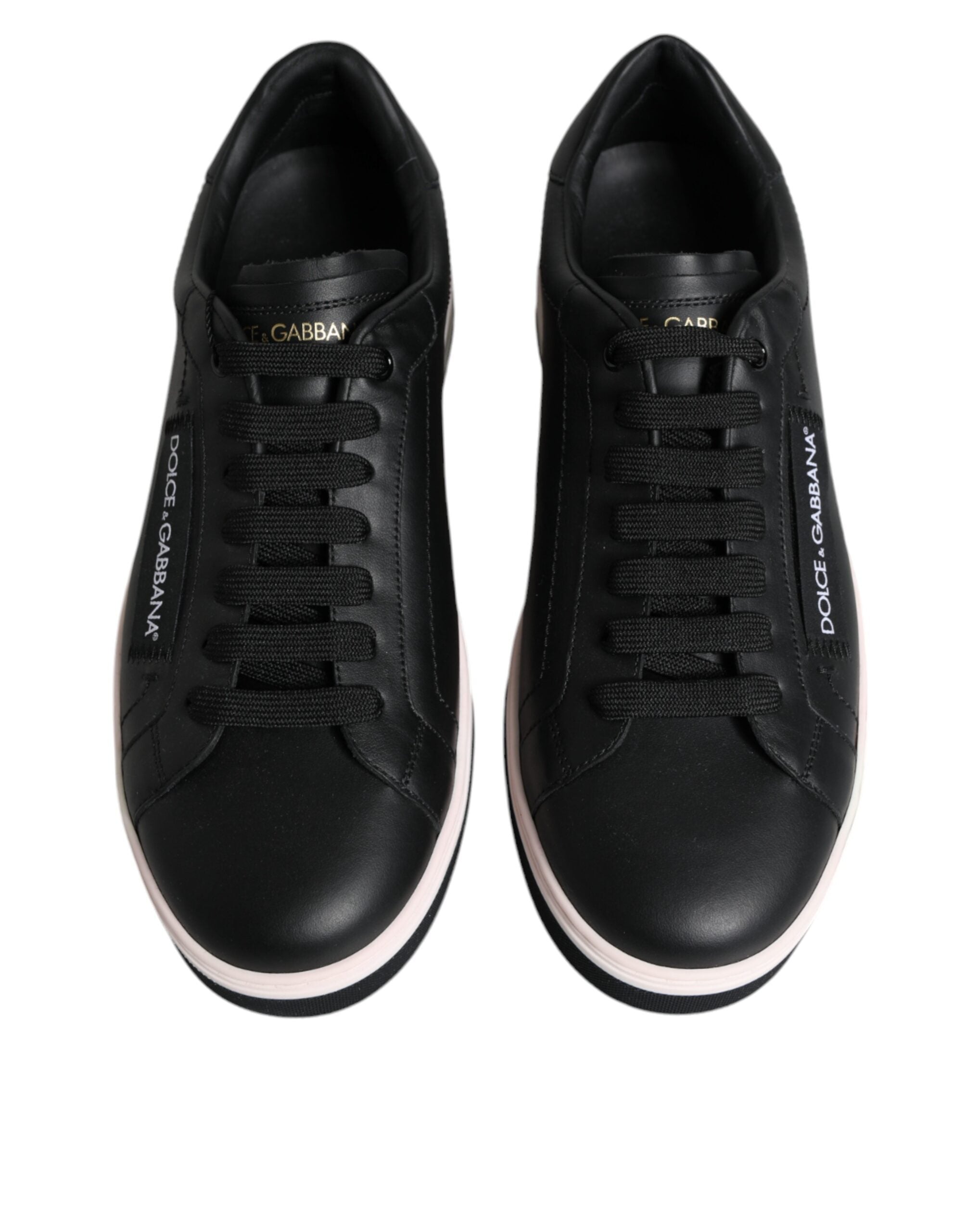 Dolce & Gabbana Black Leather Low Top Men Sneakers Shoes -   -  Dolce & Gabbana. Dolce & Gabbana Black Leather Low Top Men Sneakers Shoes -   -  Dolce & Gabbana.